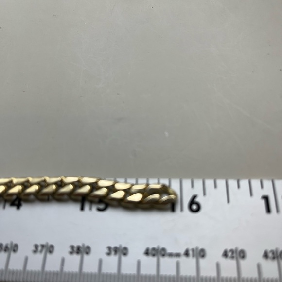 Gold and Blue Chain Necklace with Earrings - Picture 3 of 5